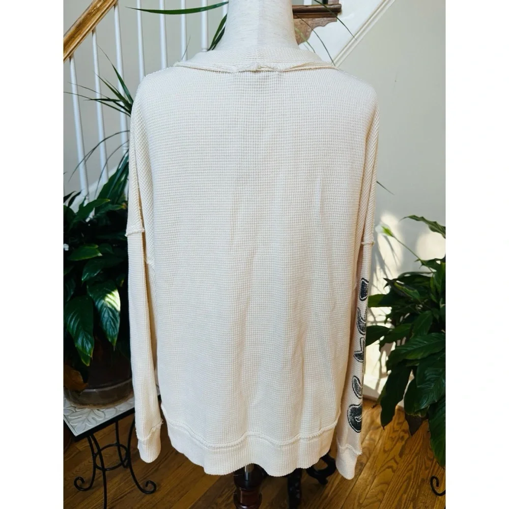 Free People Cream Ragabond NYC Thermal Cardi, NWT, XS
